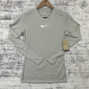 NWT Nike Dri-FIT Park First Layer Grey Soccer Shirt AV2609-057 Men's Small